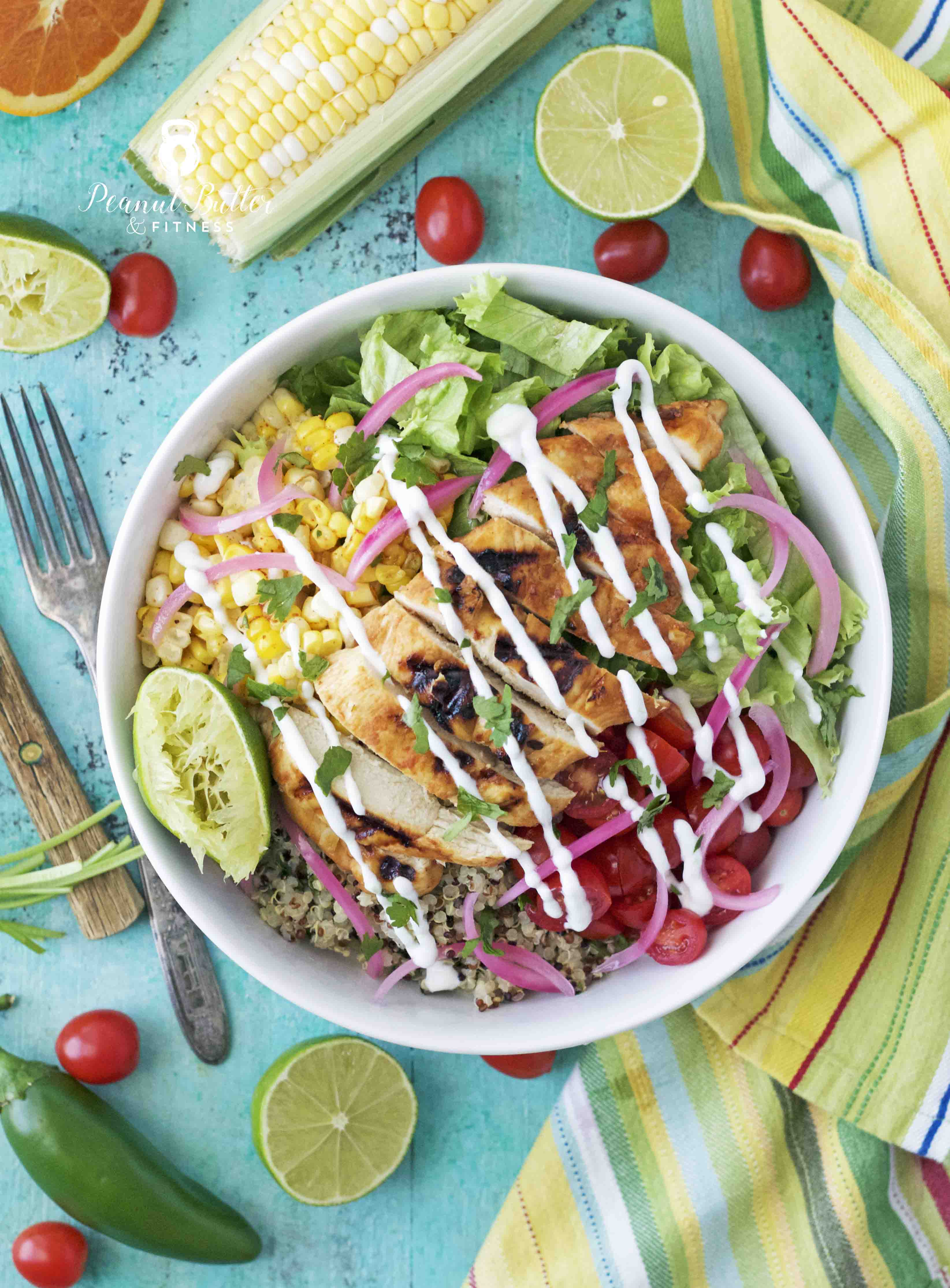 Chicken Fajita Meal Prep Lunch Bowls + Cilantro Lime Quinoa