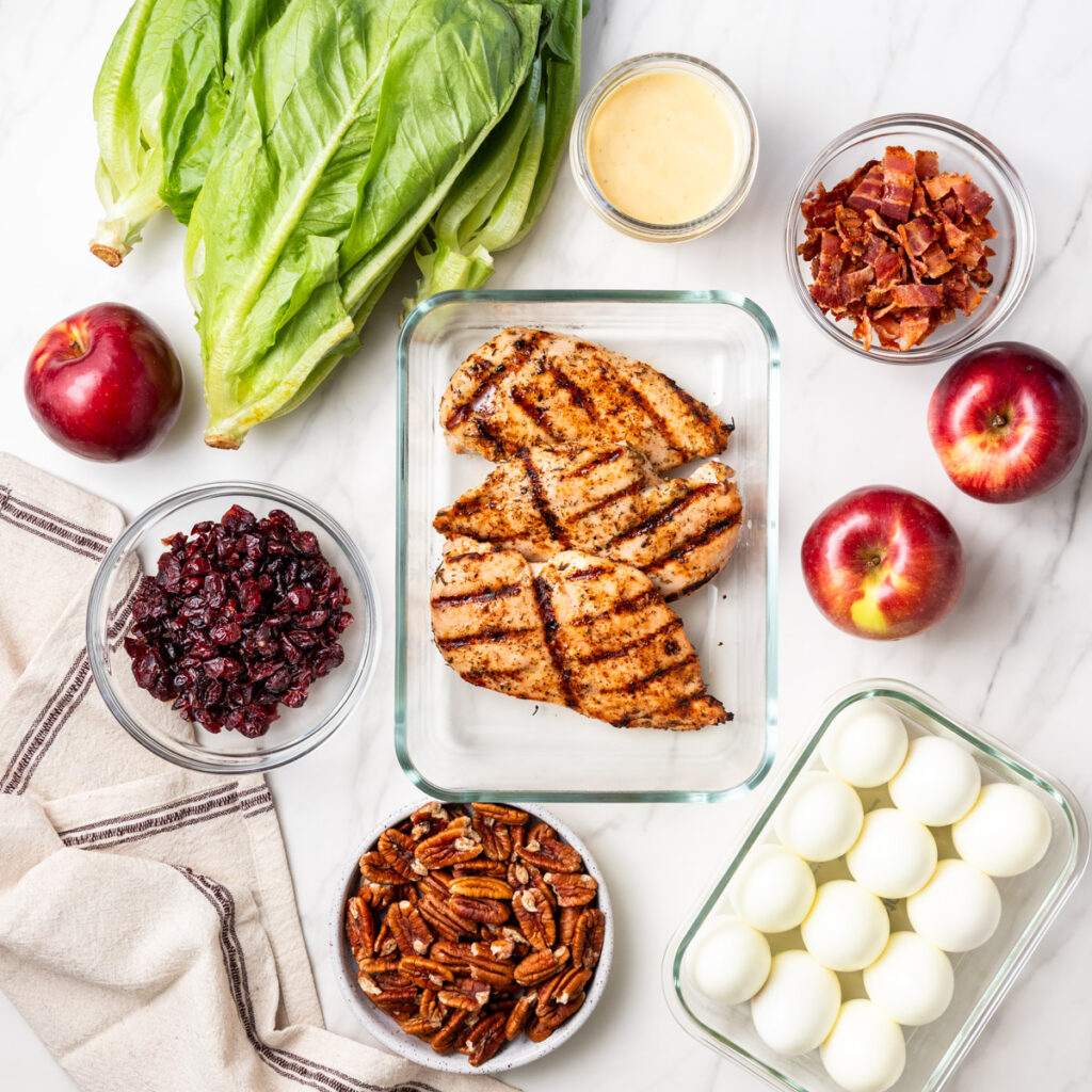 Harvest Cobb Salad Ingredients - Peanut Butter and Fitness