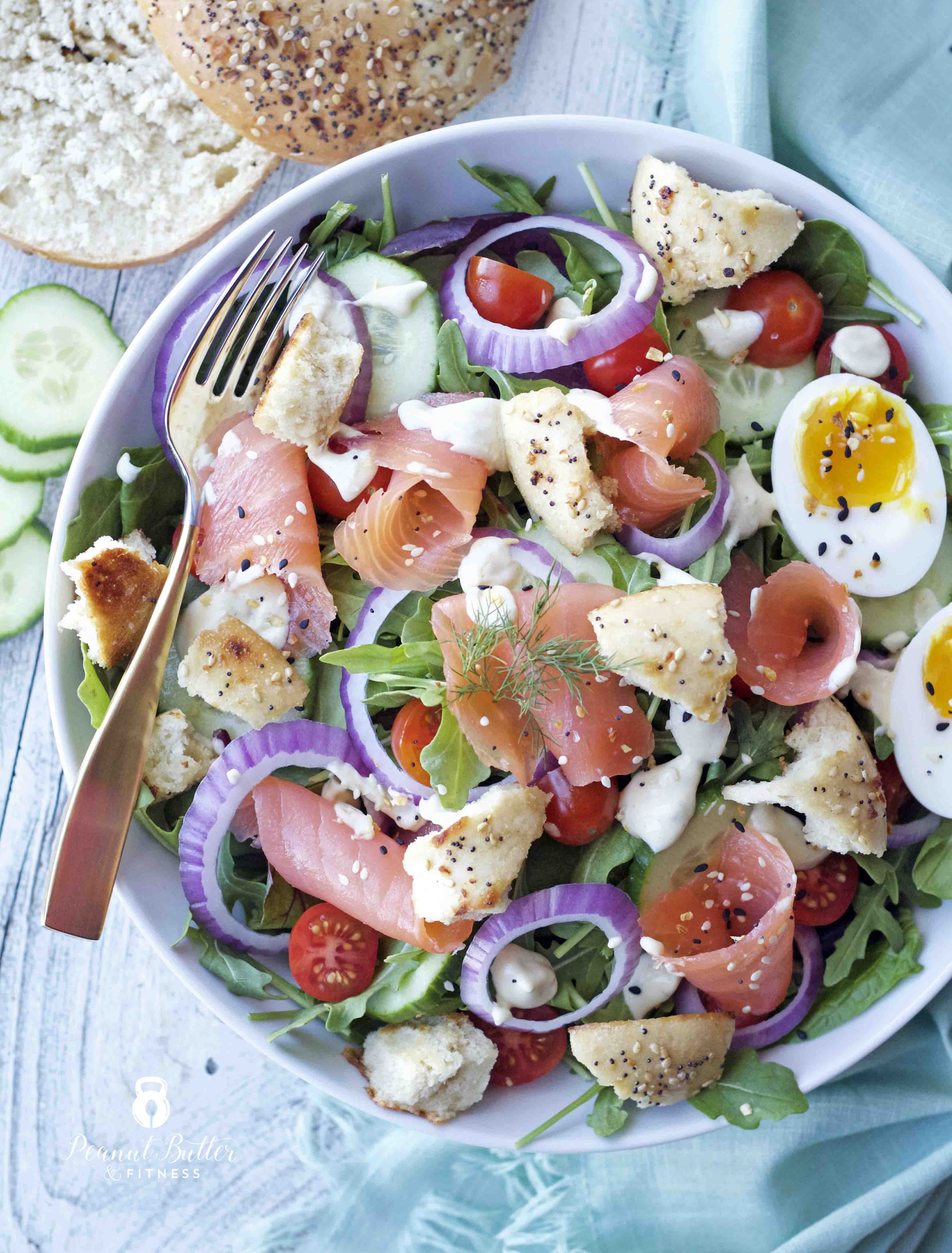 Loaded Bagel Salad