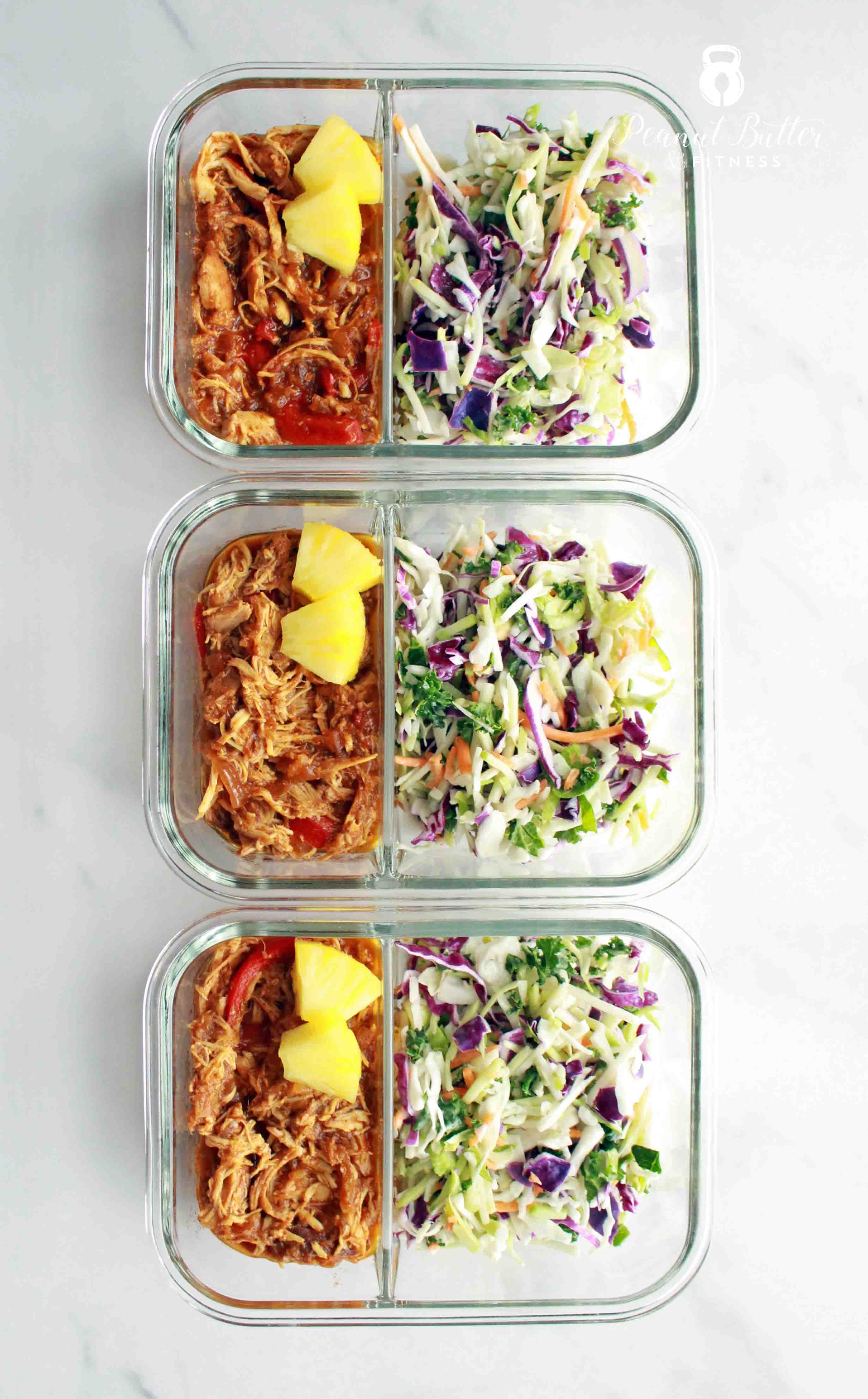 Hawaiian BBQ Chicken and Slaw Meal Prep