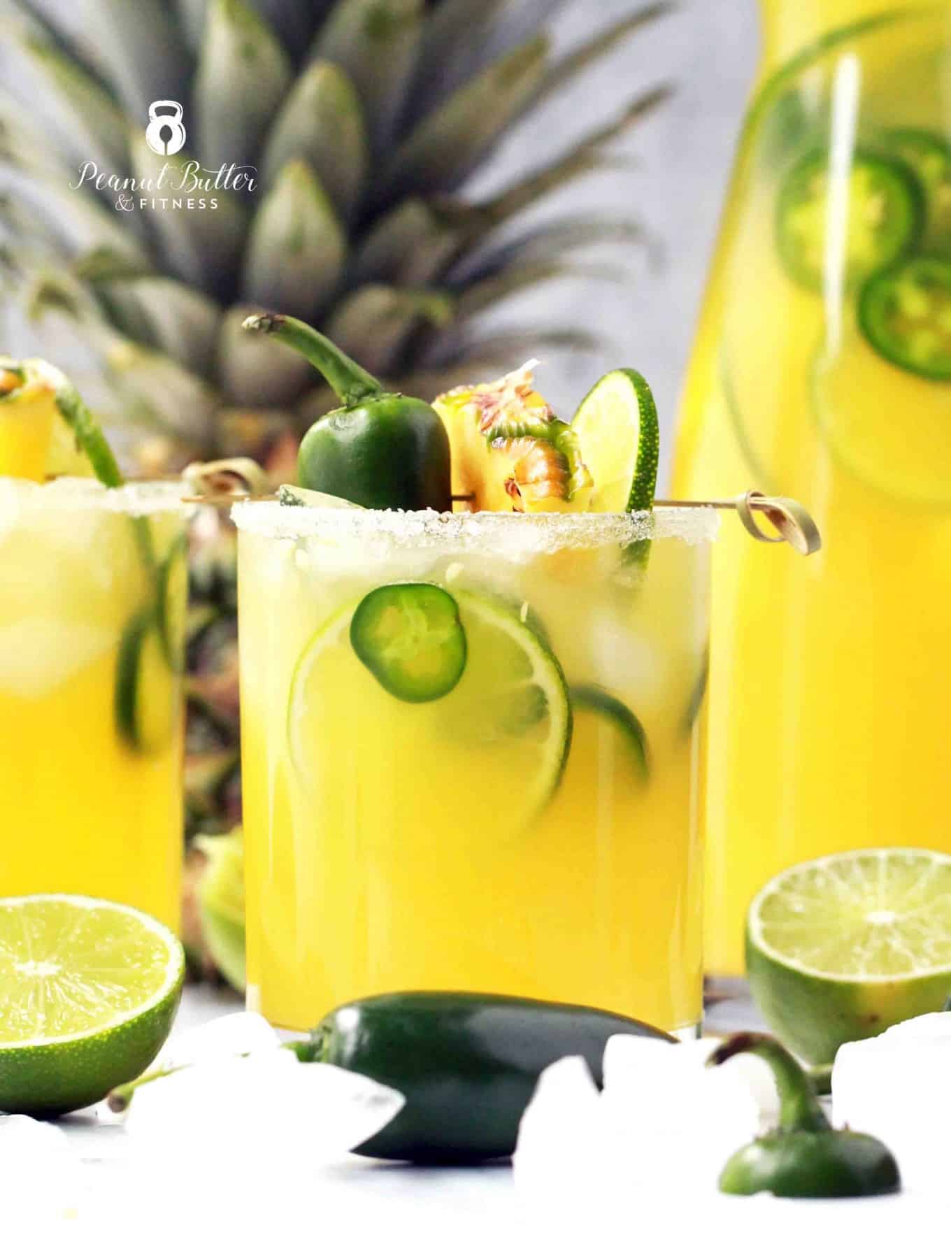 Big Batch Cocktails Pineapple Jalapeño Margaritas Peanut Butter and