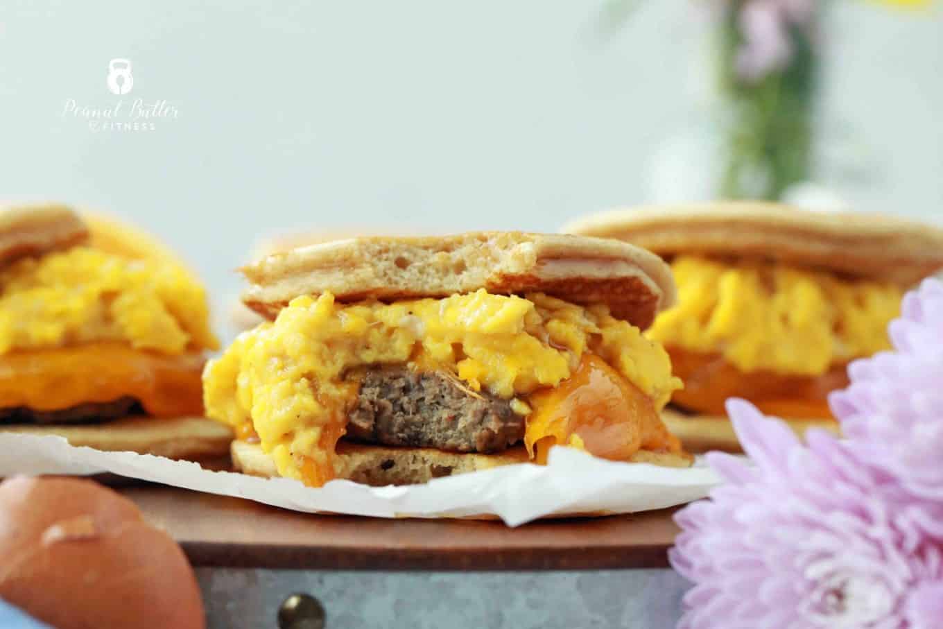 Pancake Breakfast Sandwich Griddlers Peanut Butter and Fitness