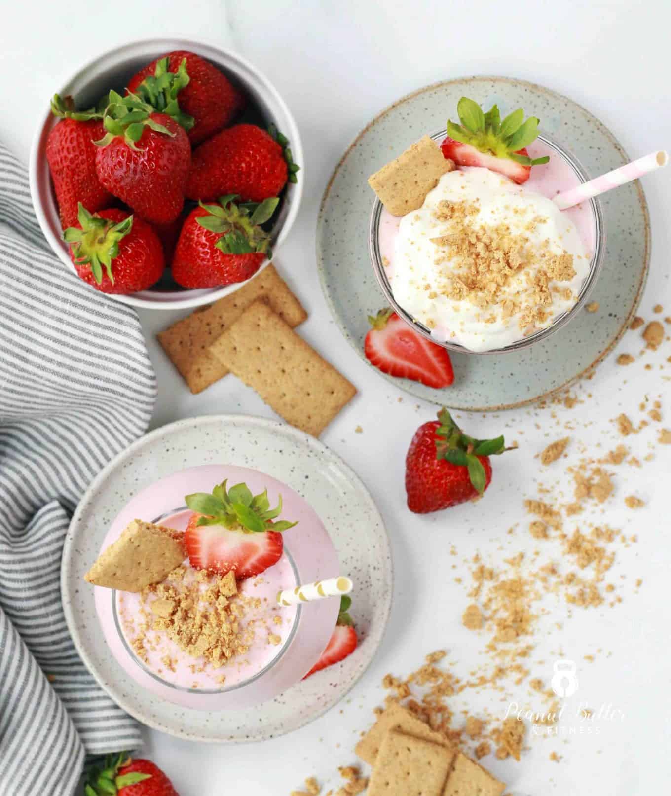 Strawberry Cheesecake Protein Shake Peanut Butter and Fitness