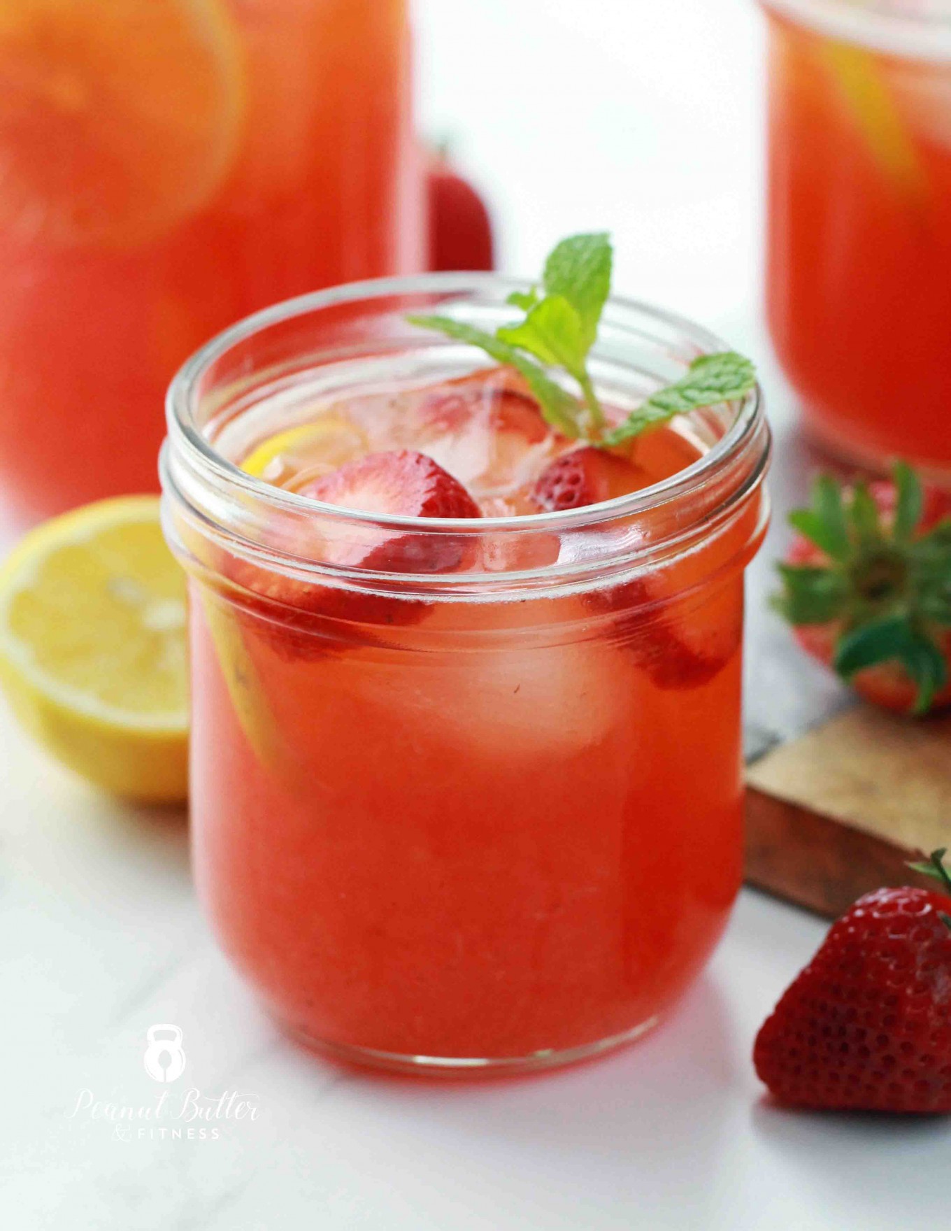 Big Batch Cocktails Spiked Strawberry Lemonade Peanut Butter and Fitness