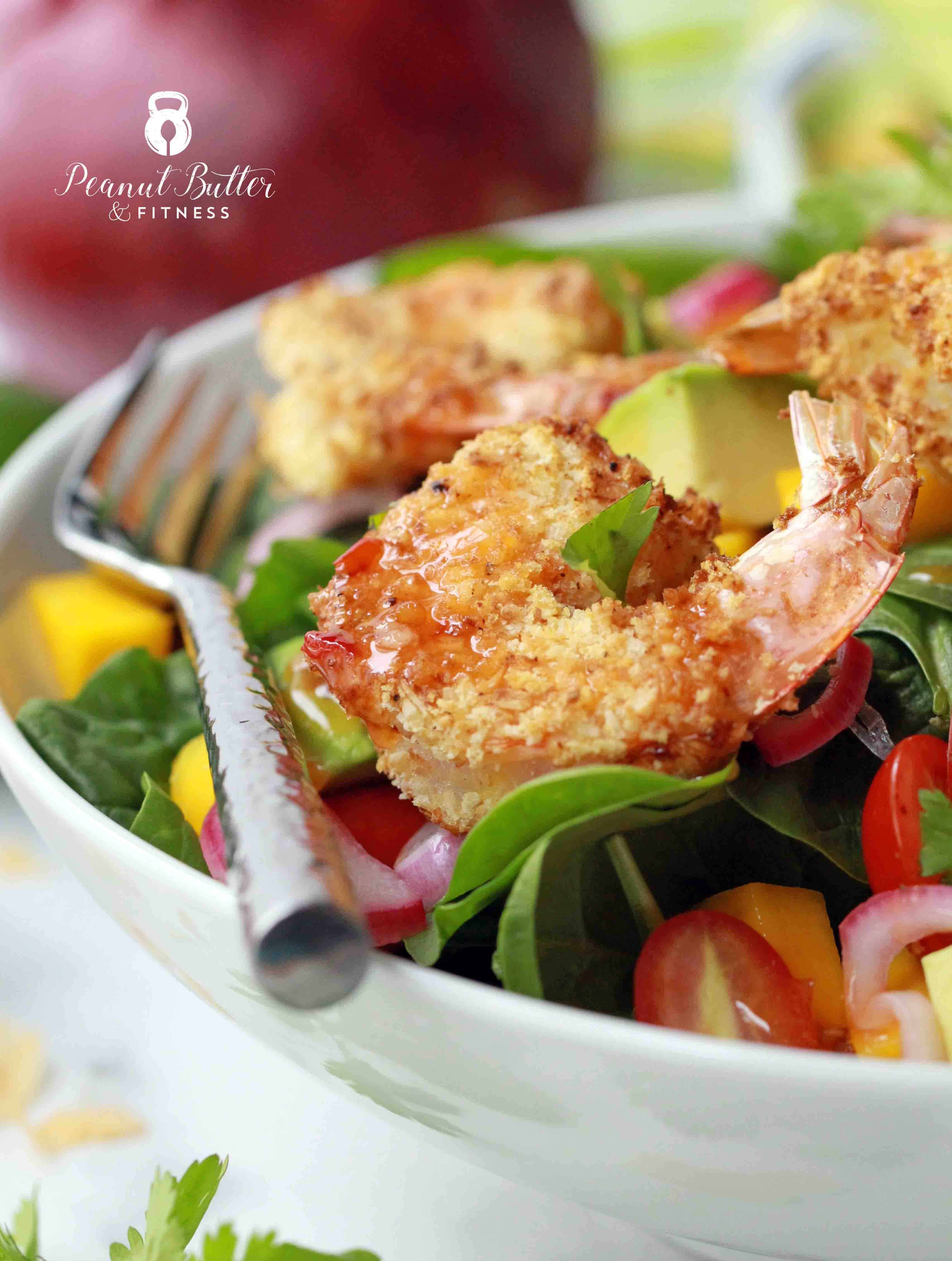 Air Fryer Coconut Shrimp Salad