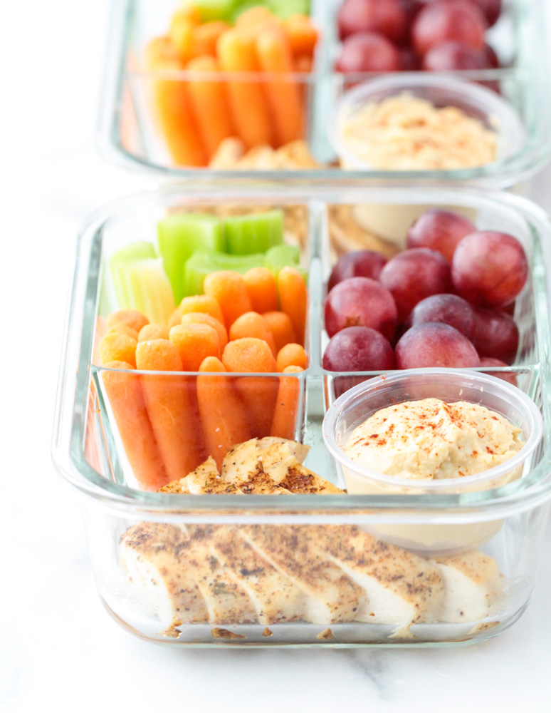 Chicken & Hummus Meal Prep {Make Ahead Meal} - FeelGoodFoodie