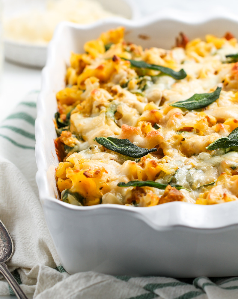 Butternut Squash and Sausage Pasta Bake