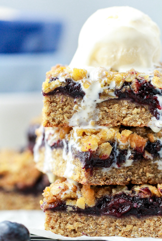 Blueberry Oat Crumble Bars