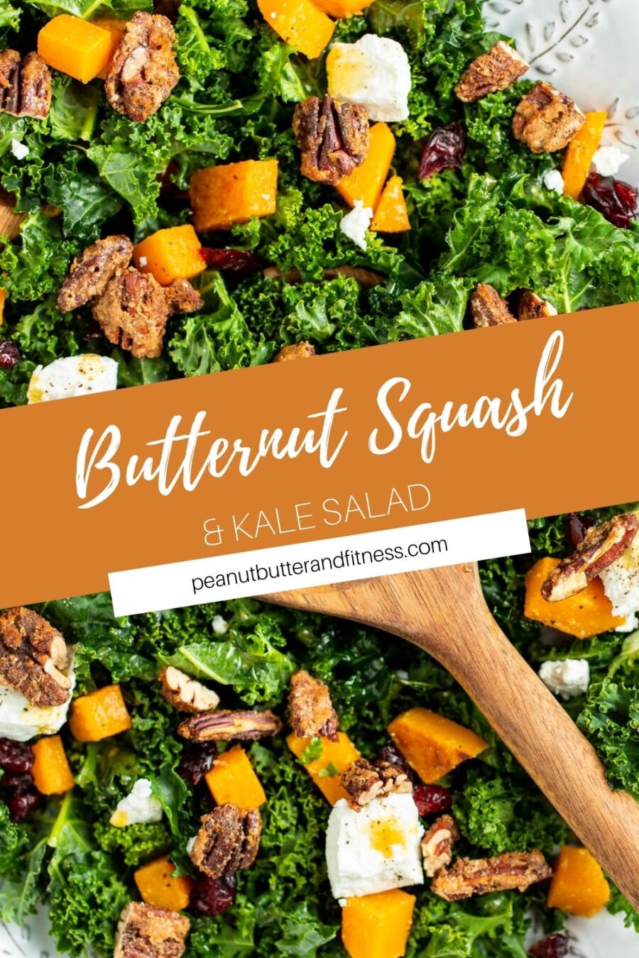 Roasted Butternut Squash and Kale Salad Peanut Butter and Fitness