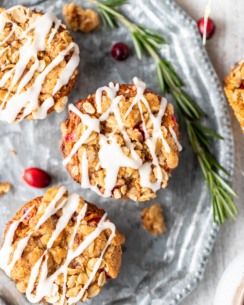 Cranberry Orange Oat Muffins