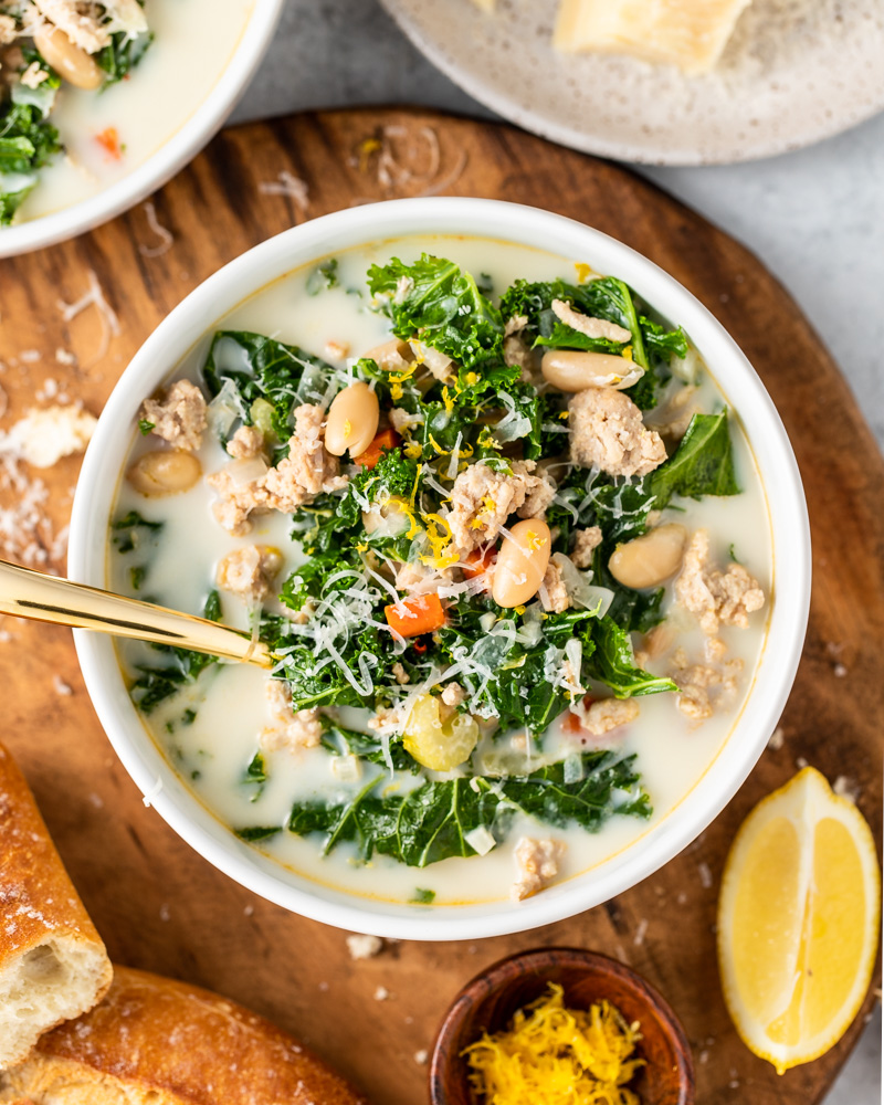 Italian Sausage, White Bean, and Kale Soup