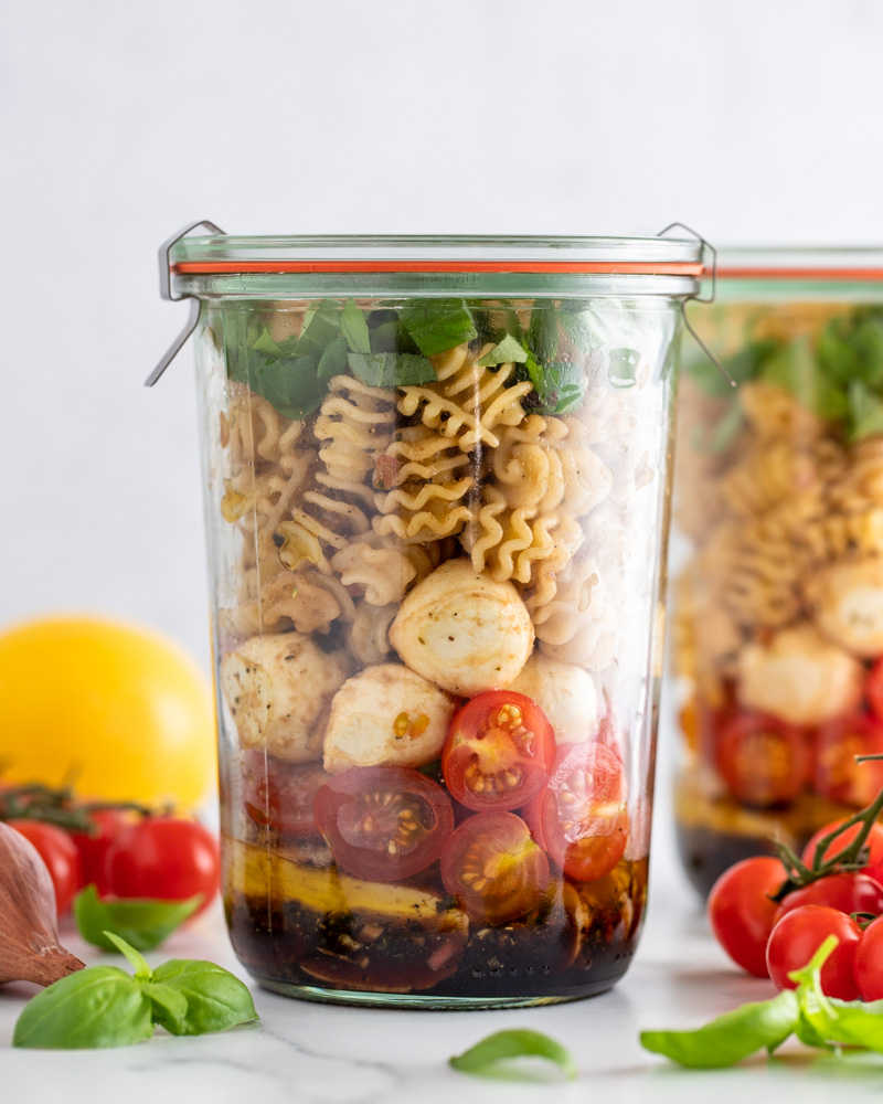 Caprese Chicken Pasta Salad