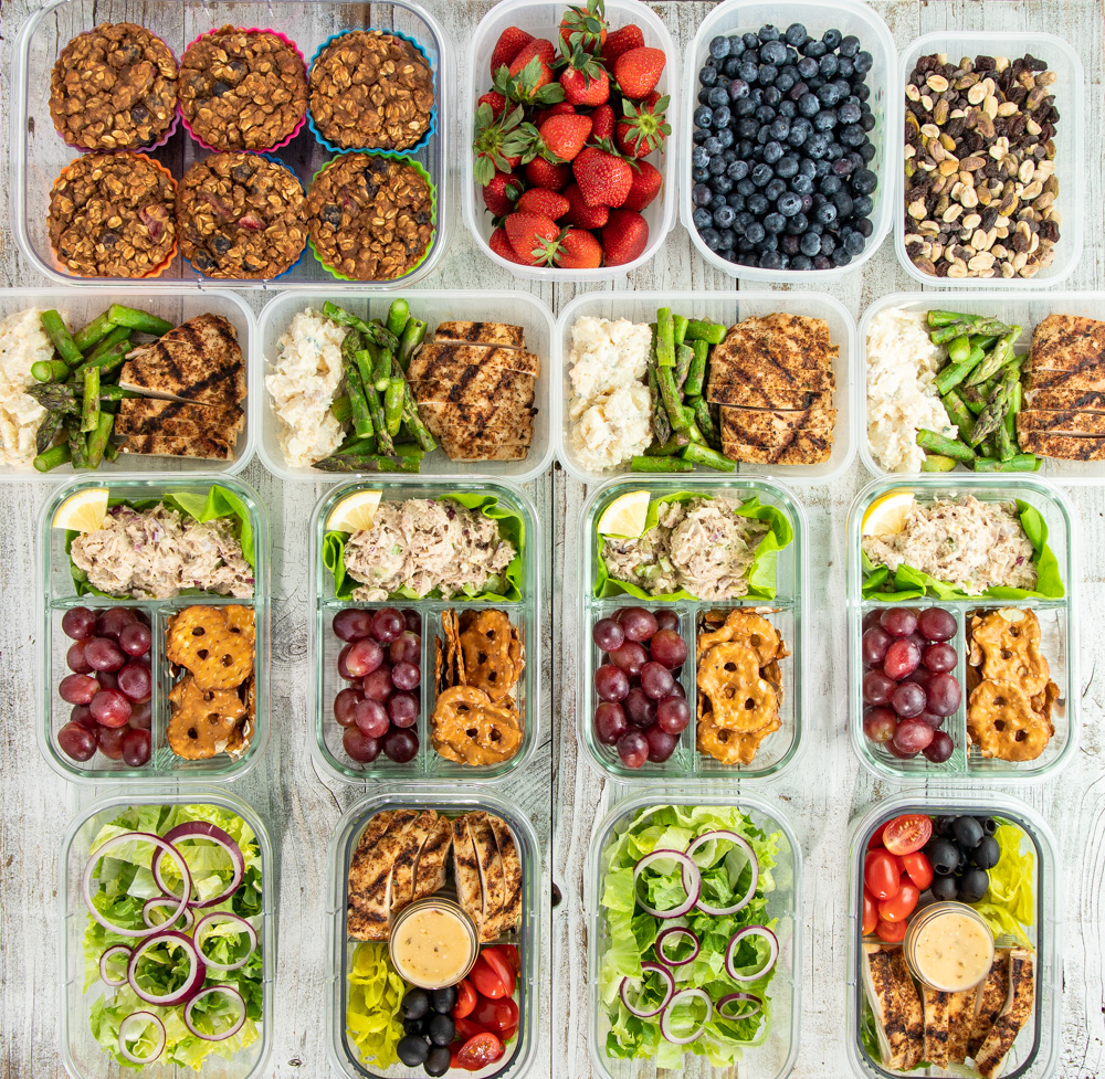 healthy meal prep for a week - The Fitnessista