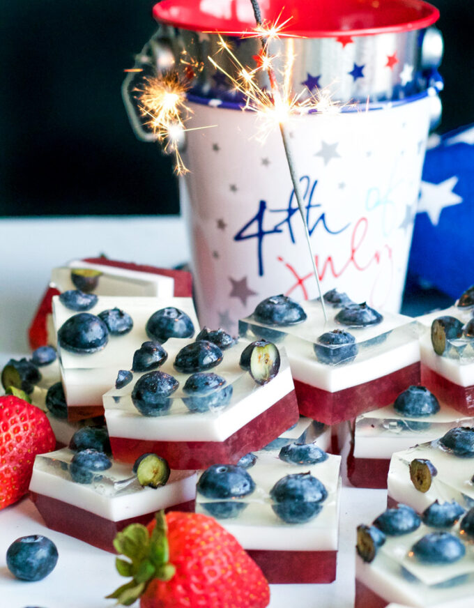 Red, White, and Blueberry Jello Shots Peanut Butter and Fitness