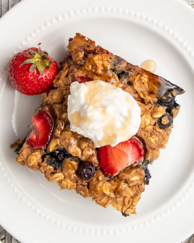 Mixed Berry Oatmeal Bake Peanut Butter and Fitness