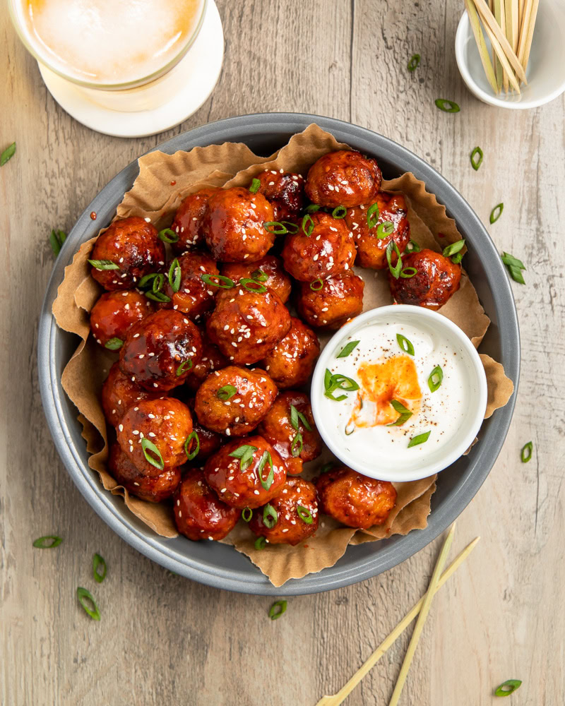 Sweet & Spicy Air Fryer Meatballs