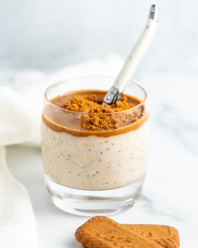 Cookie Butter Protein Overnight Oats Peanut Butter and Fitness