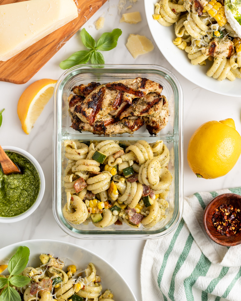 Weekday Meal-Prep Pesto Chicken & Veggies Recipe by Tasty