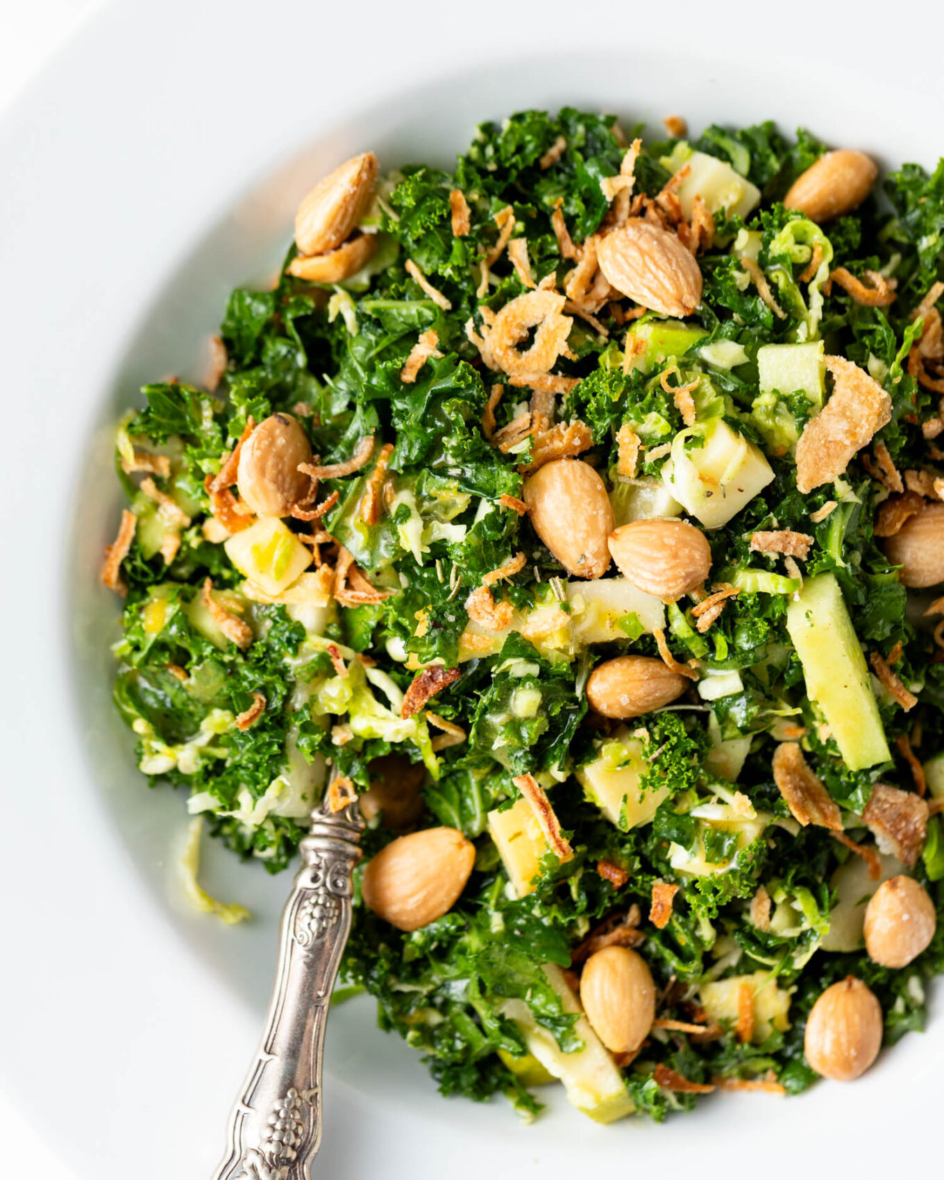 Apple & Pear Chopped Kale Salad Peanut Butter and Fitness