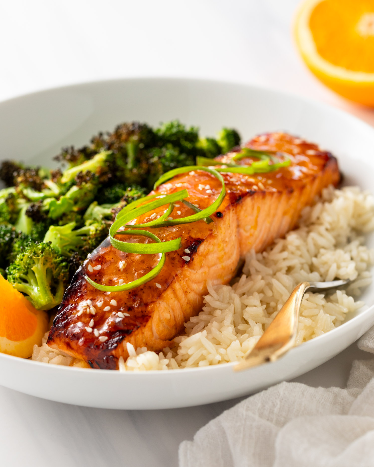 Air Fryer Sesame Orange Salmon