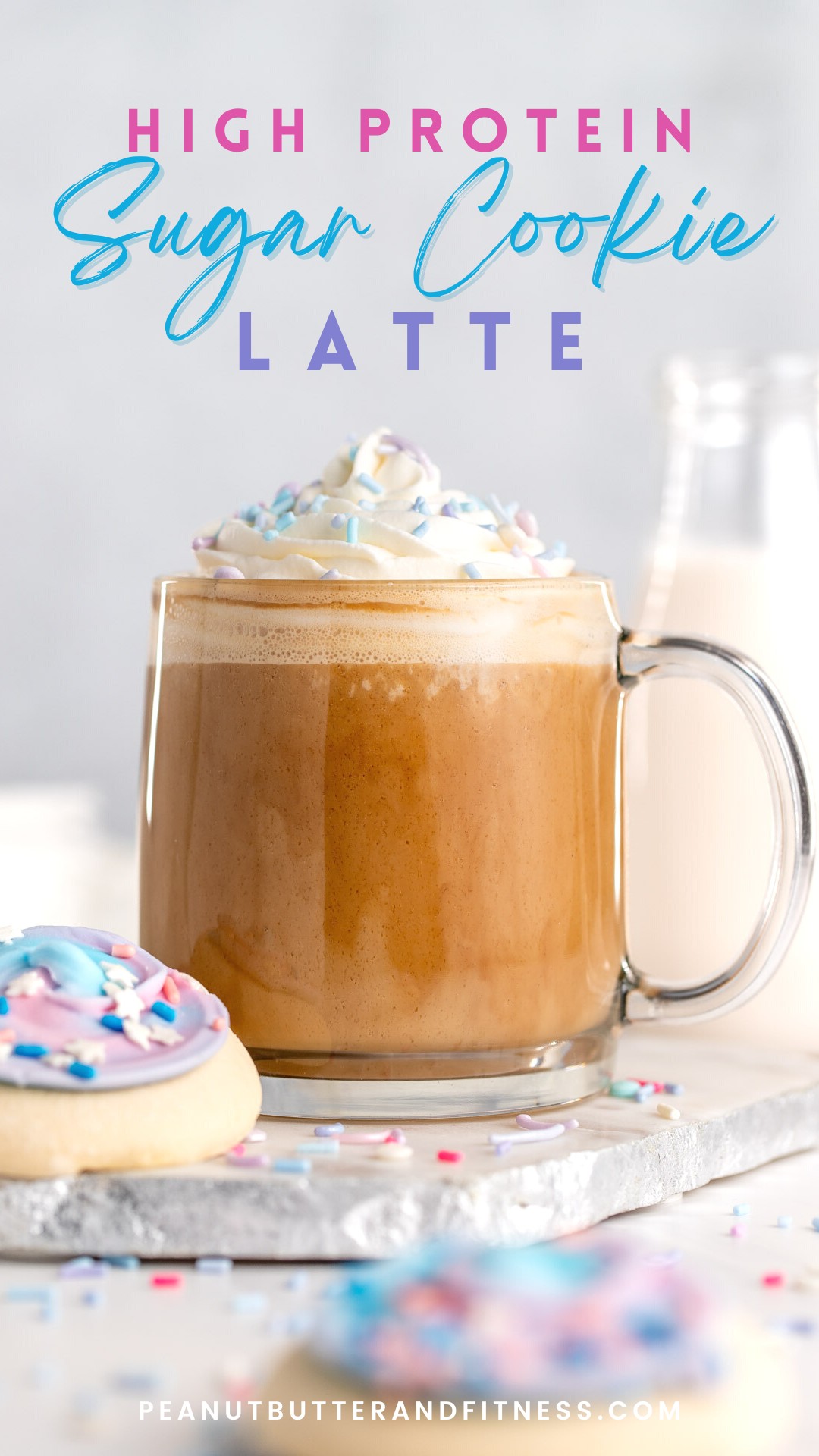 High Protein Sugar Cookie Latte (Hot or Iced) Peanut Butter and Fitness