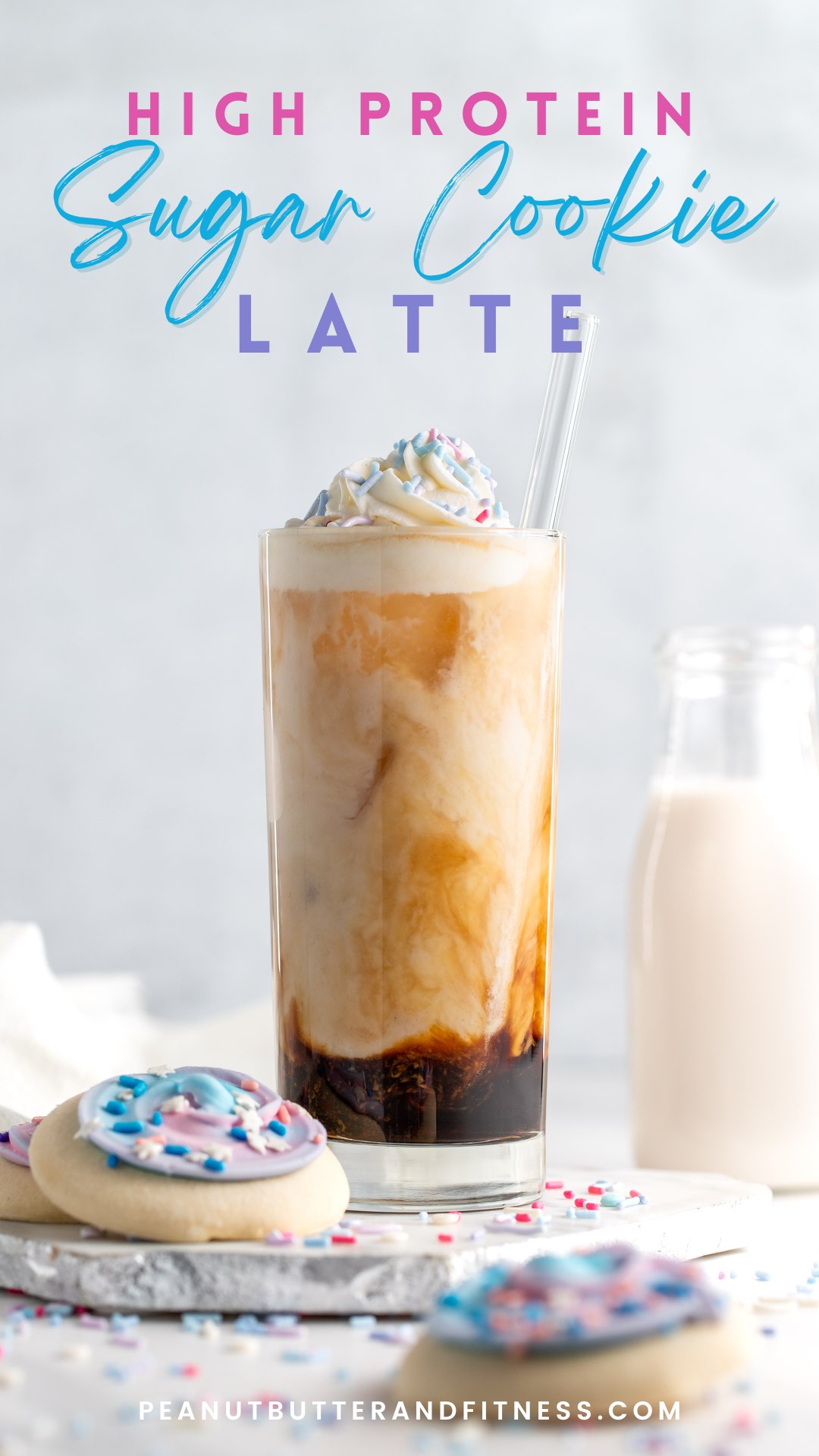High Protein Sugar Cookie Latte (Hot or Iced) Peanut Butter and Fitness