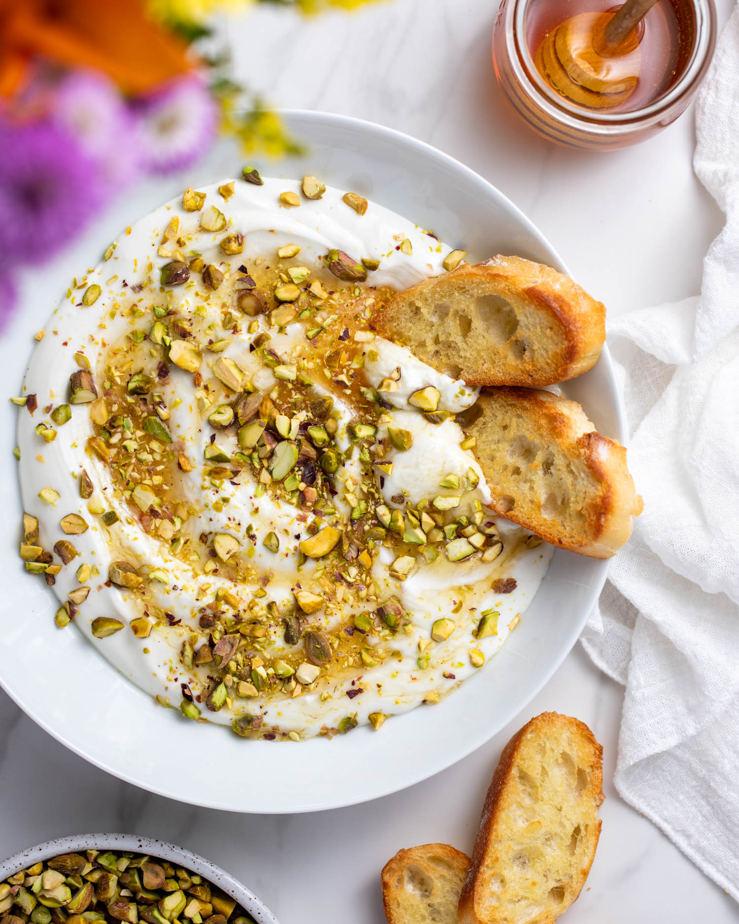 Honey and Pistachio Whipped Feta Dip