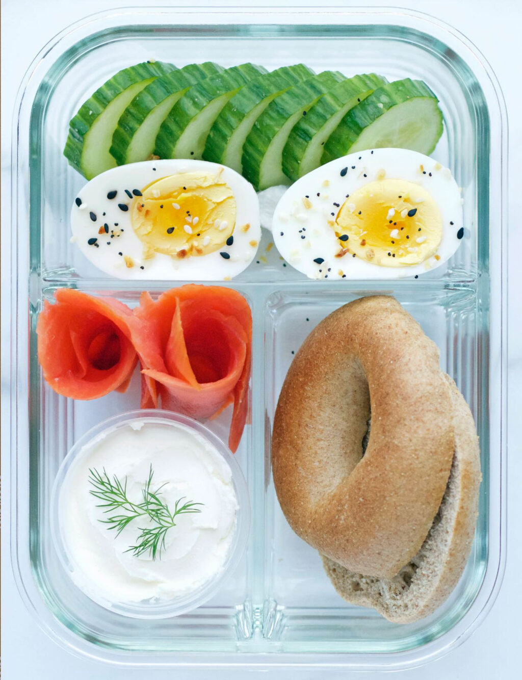 Mini bagel sandwich bento lunches