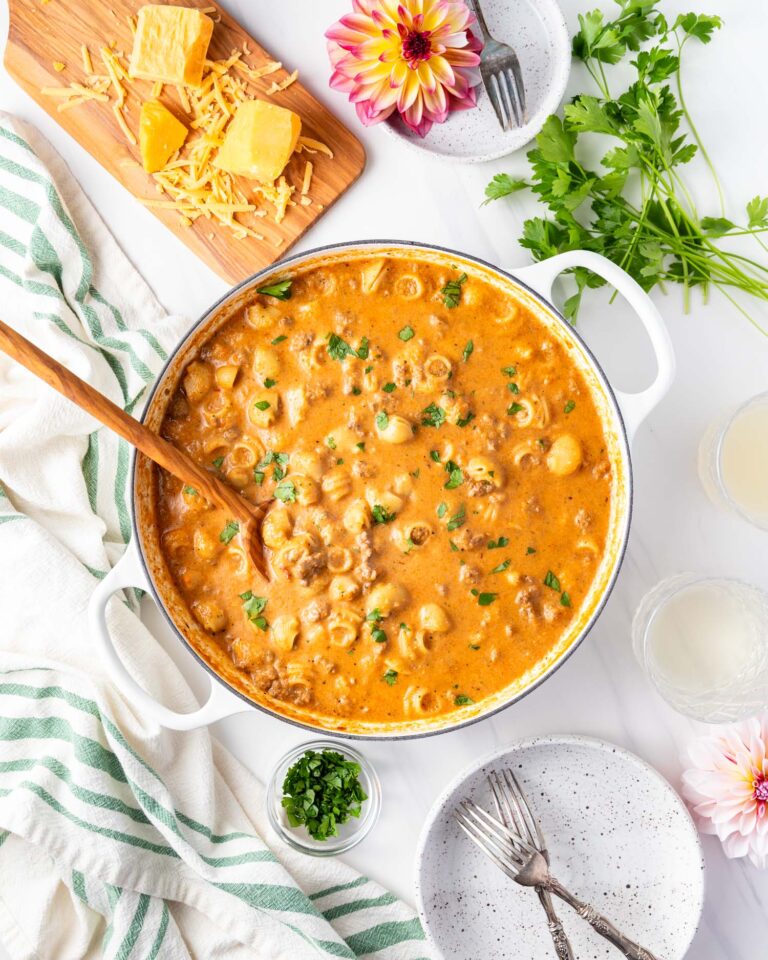 High Protein Hamburger Helper Peanut Butter and Fitness
