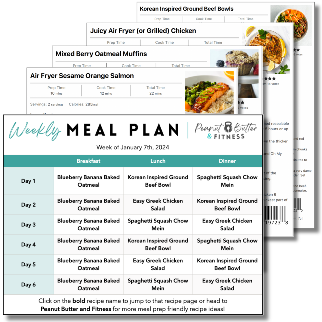 Week 2: Meal Plan – Kilted Chef