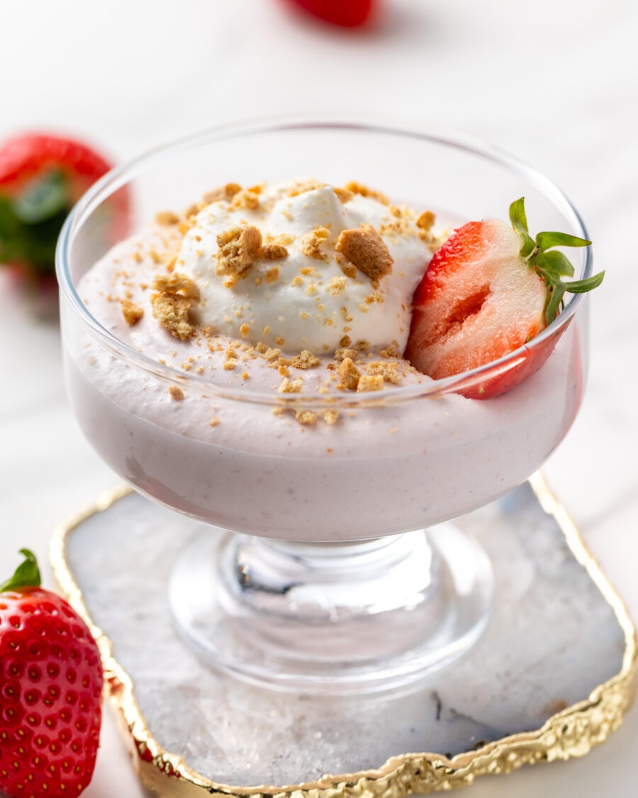 Strawberry Protein Fluff Peanut Butter and Fitness