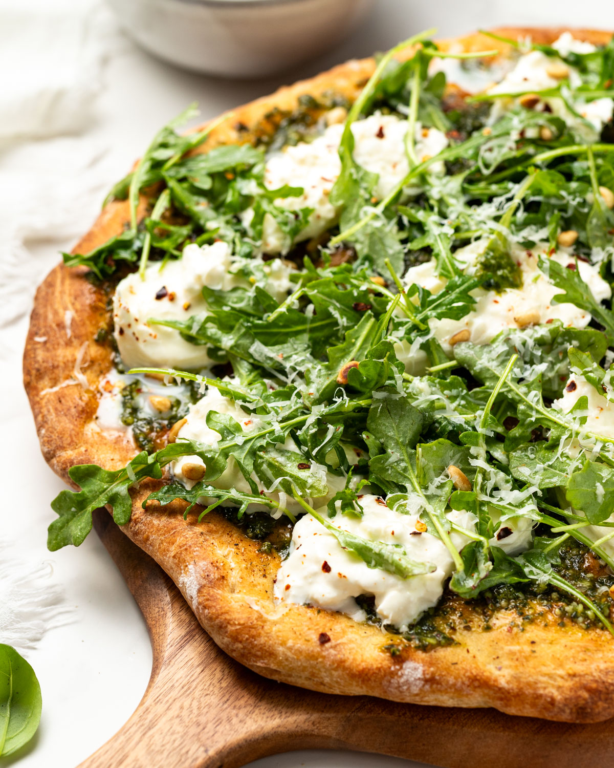 Grilled Pesto & Burrata Flatbread