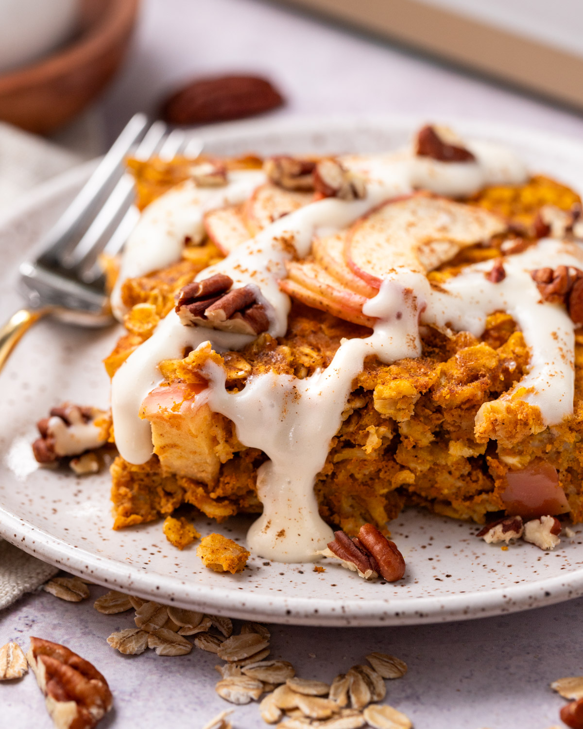 Pumpkin Apple Baked Oatmeal