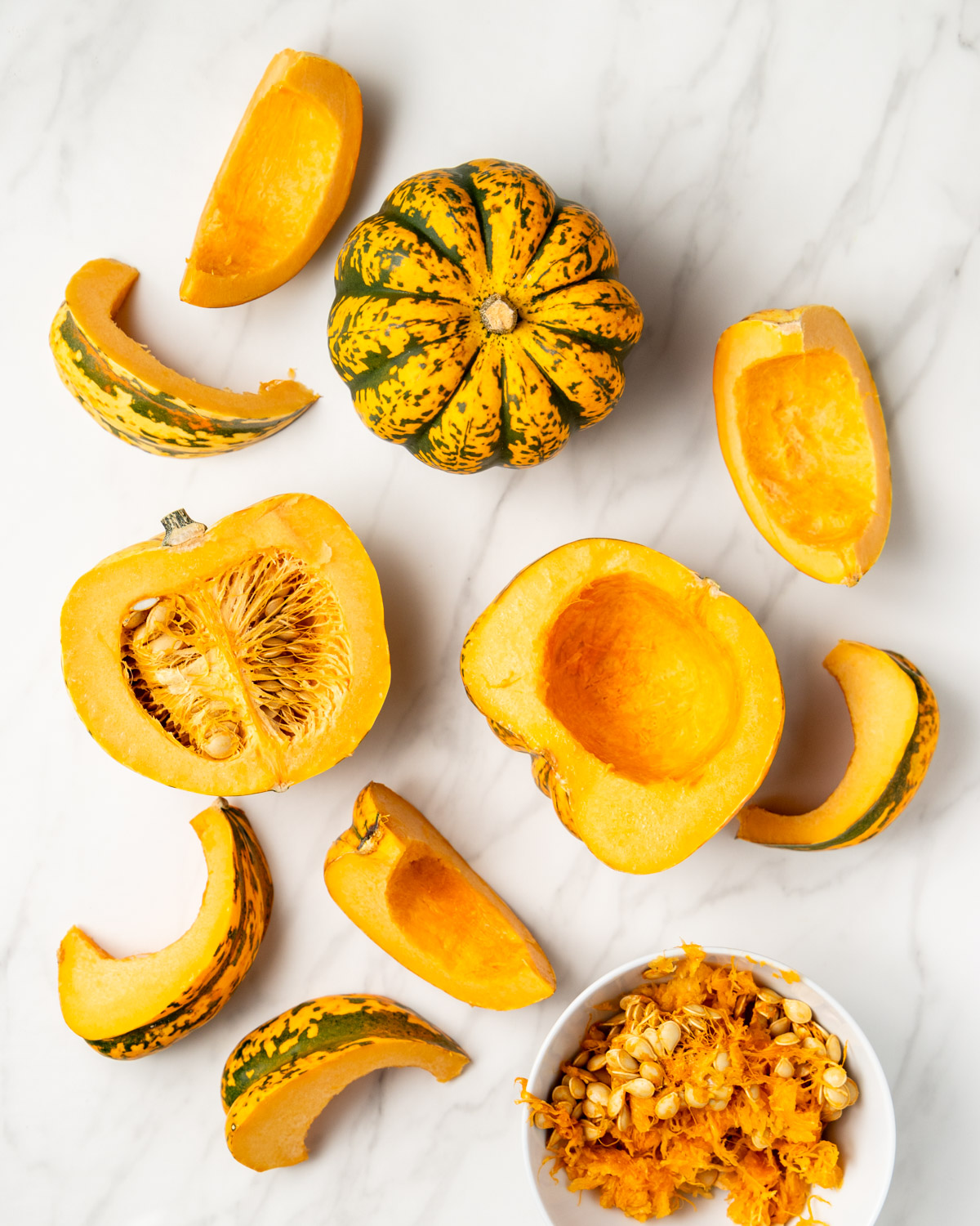 Roasted Carnival Squash with Herb Toasted Breadcrumbs - Peanut Butter