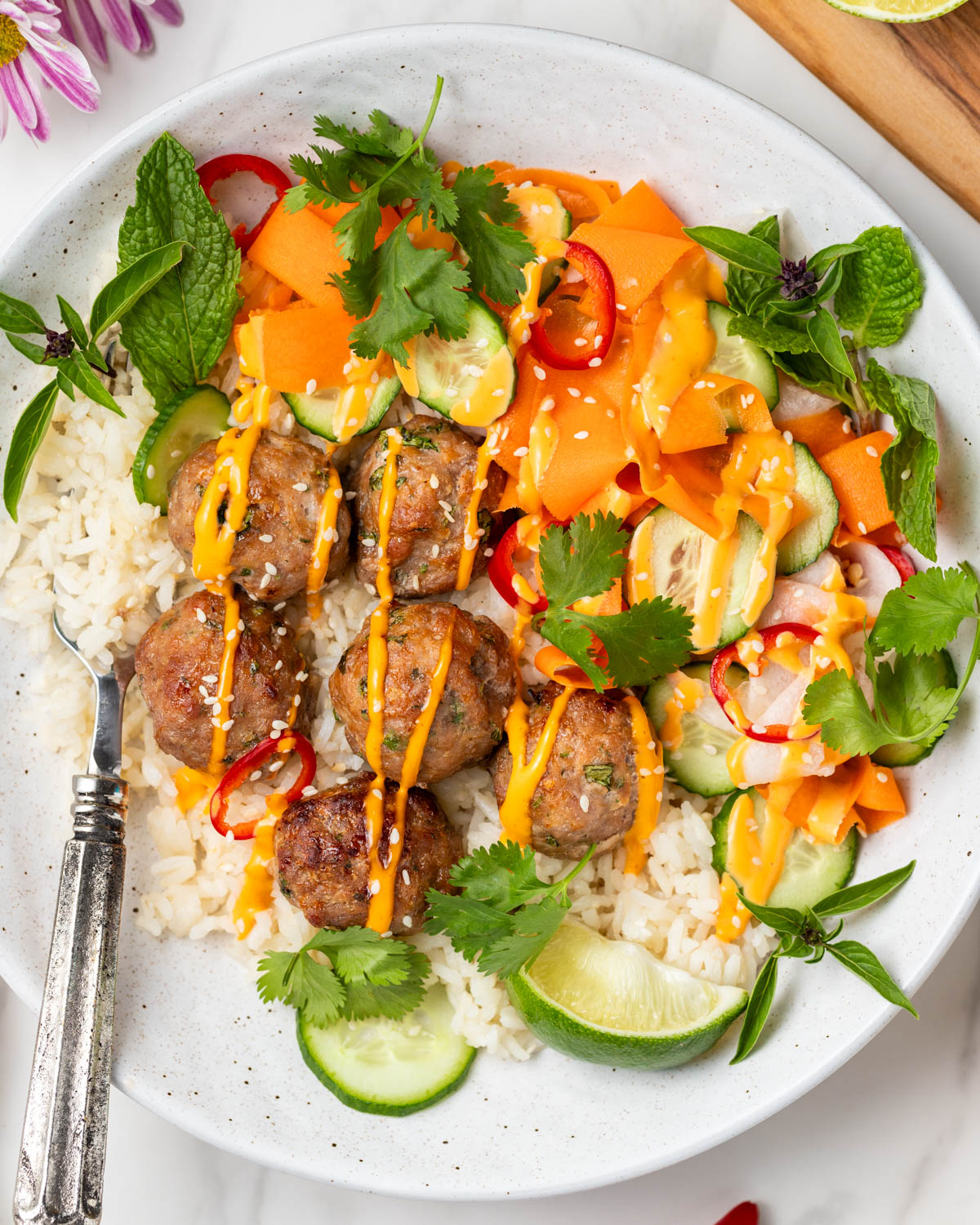 Banh Mi Meatball Bowls
