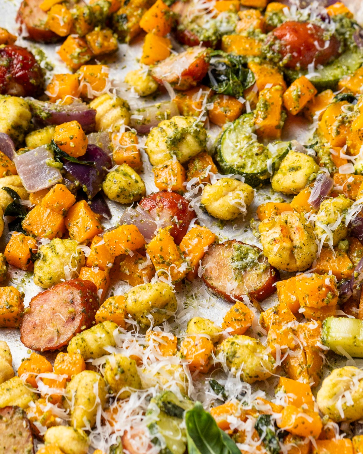 Sheet Pan Pesto Gnocchi