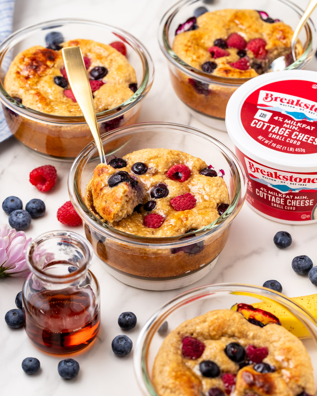 Cottage Cheese Blender Pancake Bowls