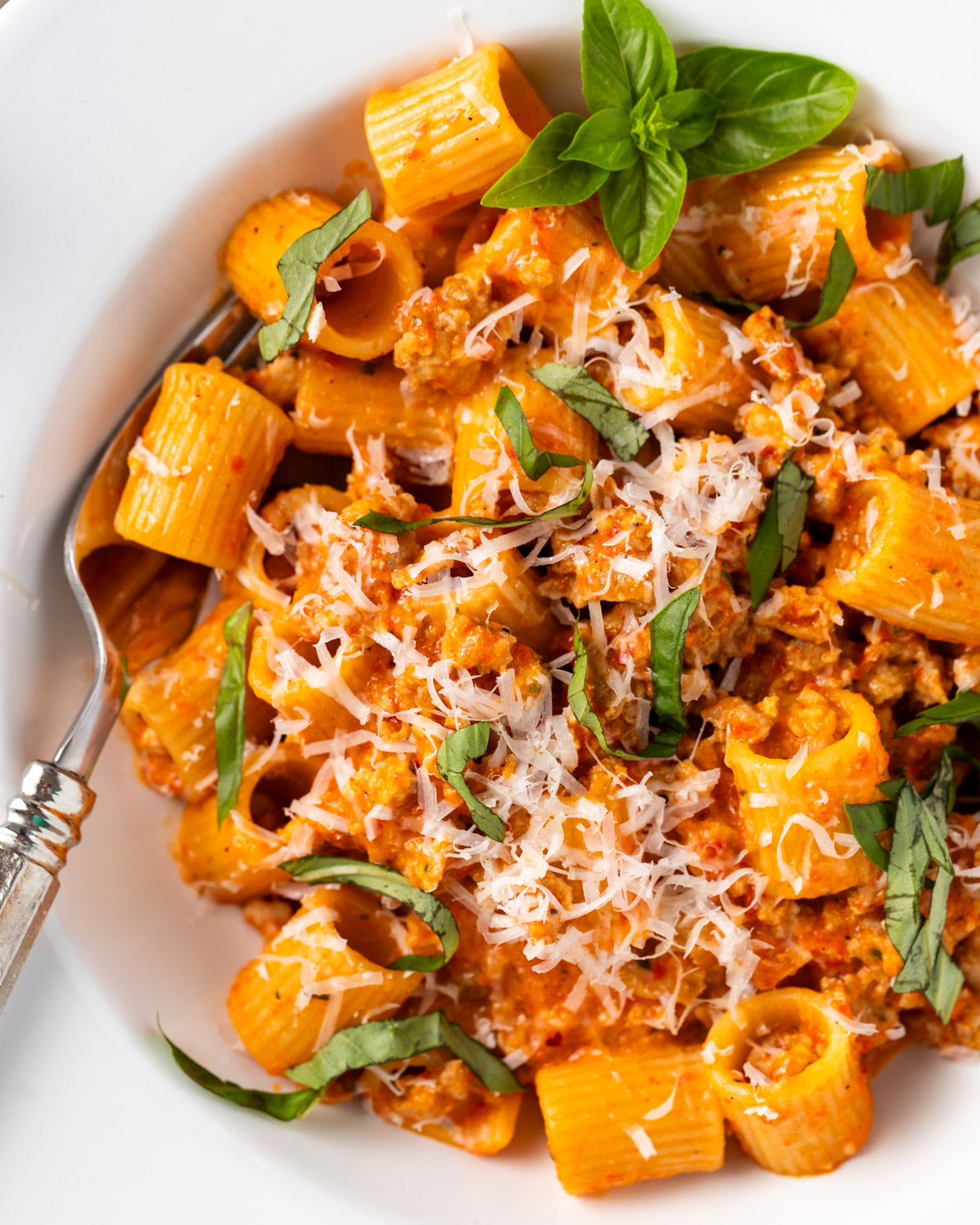 High Protein Roasted Red Pepper Pasta