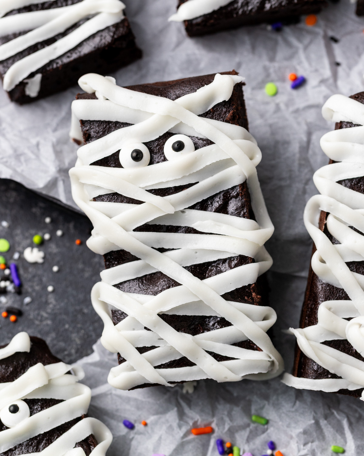 Cottage Cheese Mummy Brownies