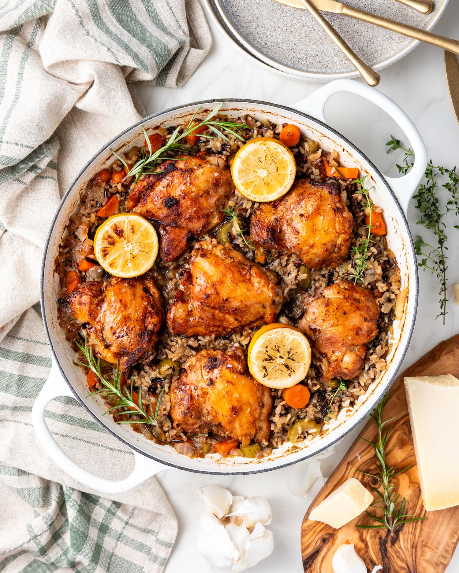 Lemon Garlic Chicken & Rice