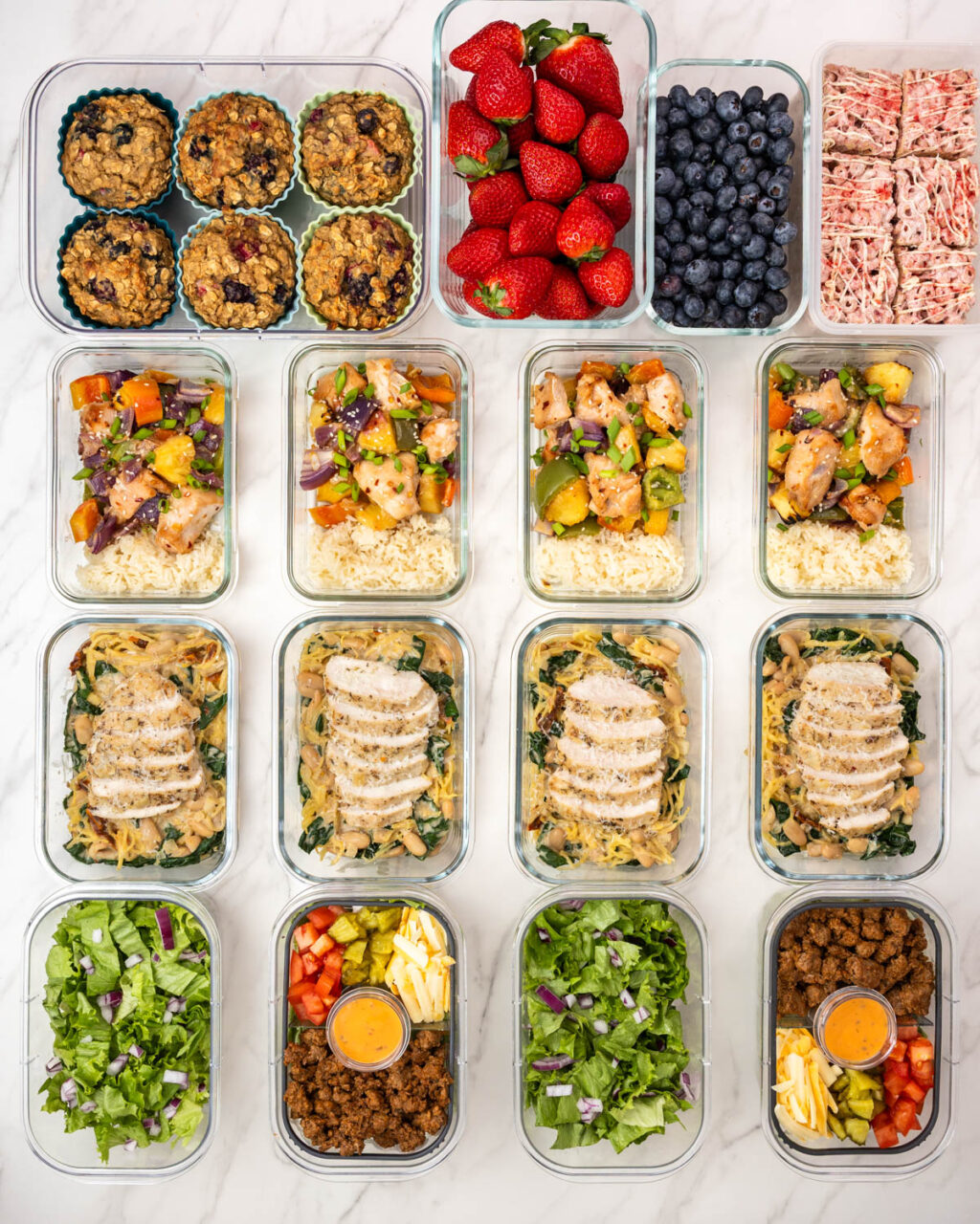 High protein, healthy eating weekly meal plan with recipes and macros