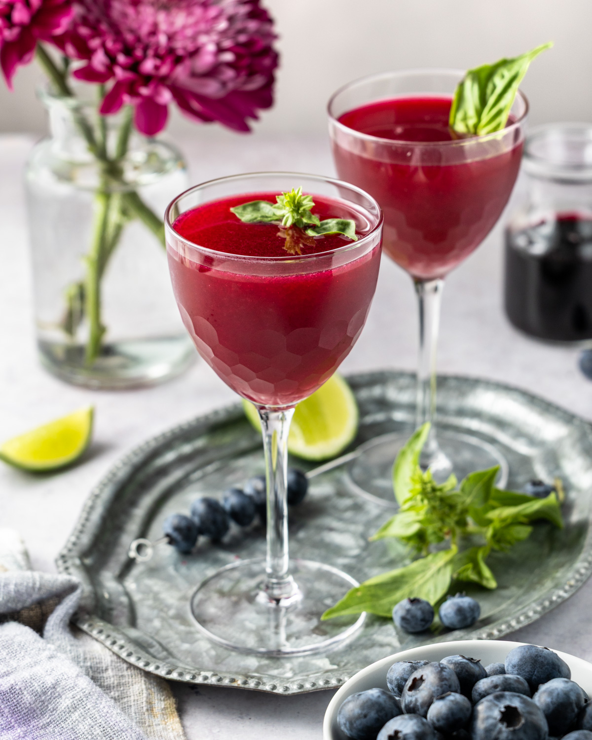 Blueberry Basil Gimlet