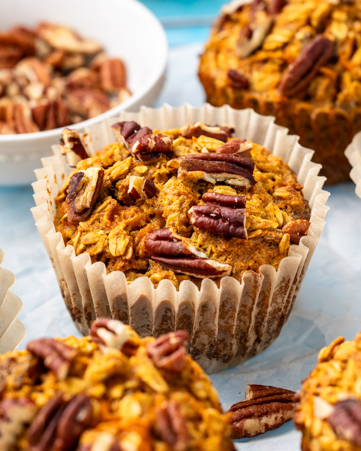 Carrot Cake Oatmeal Muffins