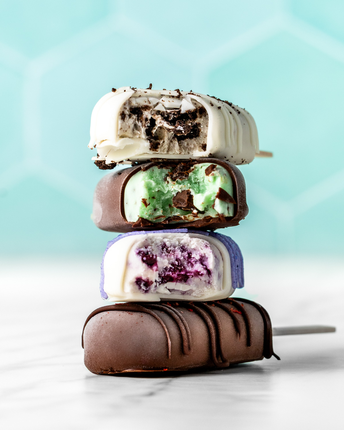 Frozen Cheesecake Pops 4 Ways