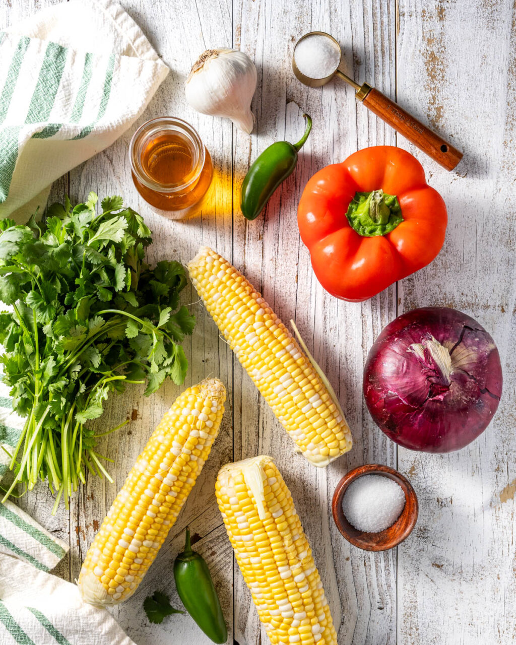 Pickled corn relish ingredients spread